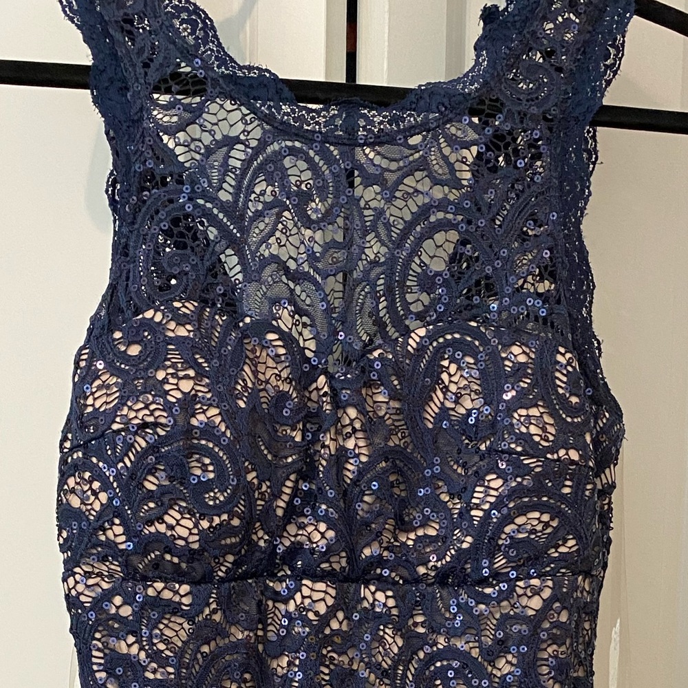 BNWT Navy Blue and Cream Lace Dress
